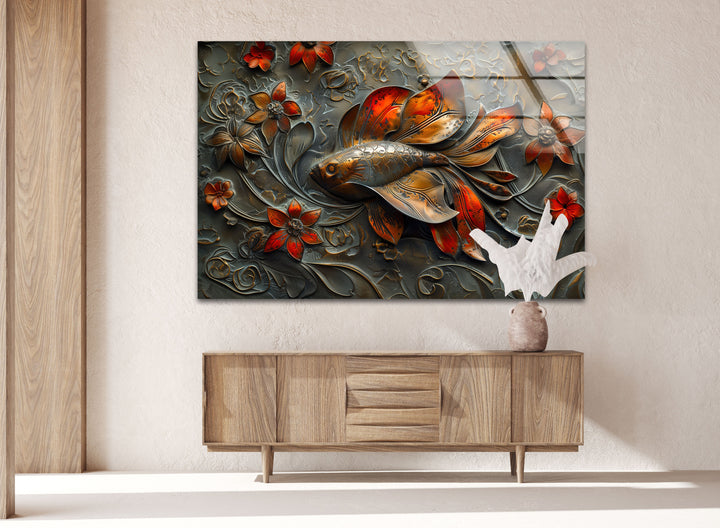 Sculpture Fishes Cool Glass Art & Wall Art Home Decor