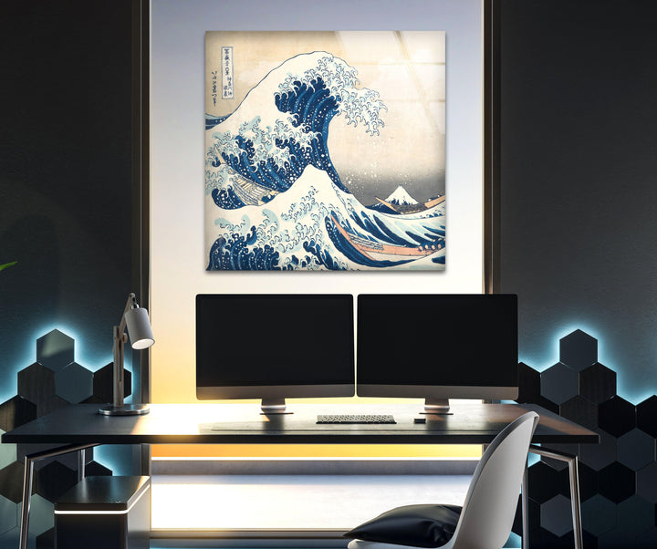 The Great Wave off Kanagawa Hokusai Glass Wall Art glass image printing, glass prints from photos
