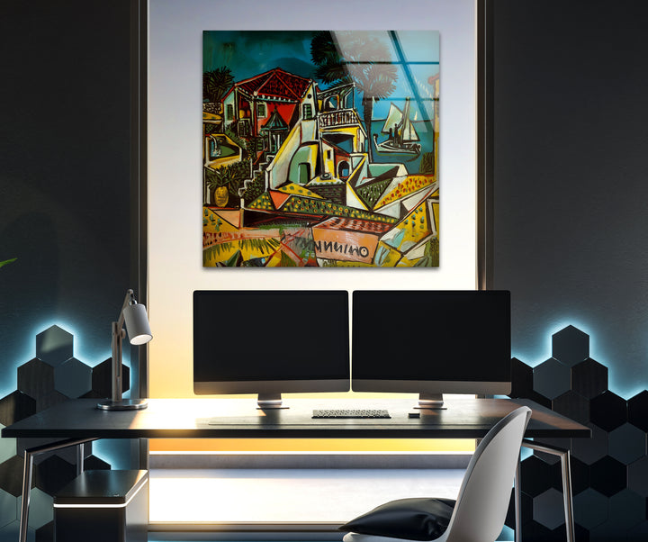 Mediterraa by Pablo Picasso Glass Wall Art