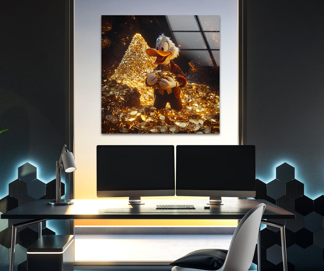 Mcduck in Treasure Glass Wall Art large glass photo prints, glass wall photos
