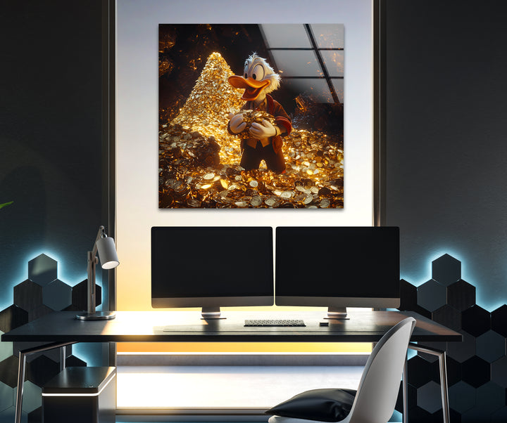 Mcduck in Treasure Glass Wall Art large glass photo prints, glass wall photos
