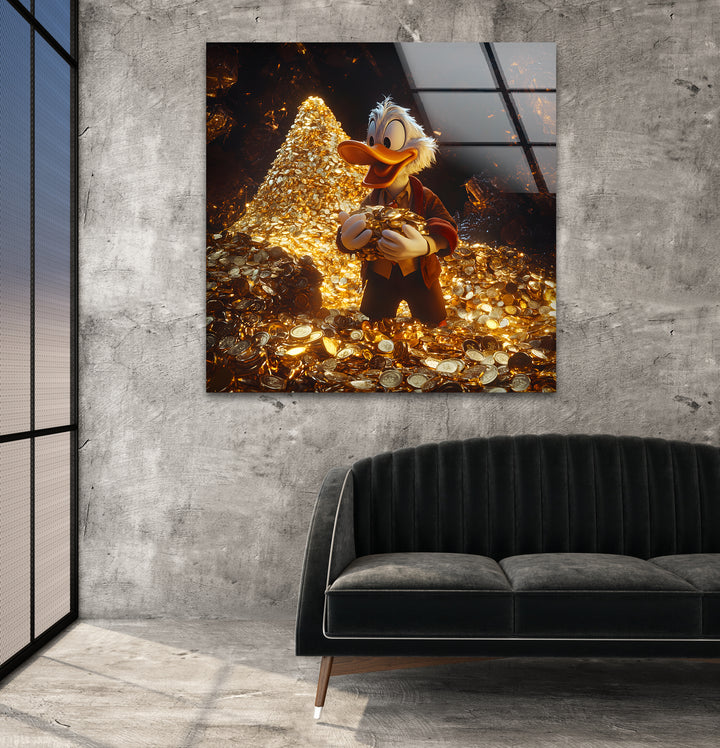 Mcduck in Treasure Glass Wall Art glass image printing, glass prints from photos
