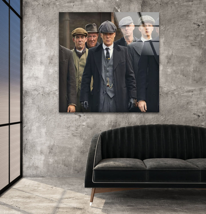 Peaky Blinders Gang Glass Wall Art stained glass wall art, stained glass wall decor
