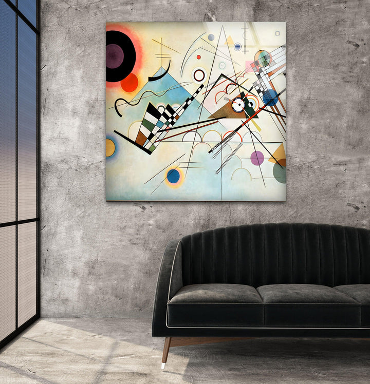 Composition VIII Wassily Kandinsky Glass Wall Art glass art painting, glass art for the Wall
