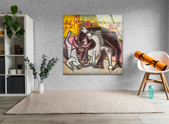 Stierkampf Pablo Picasso Glaswandkunst