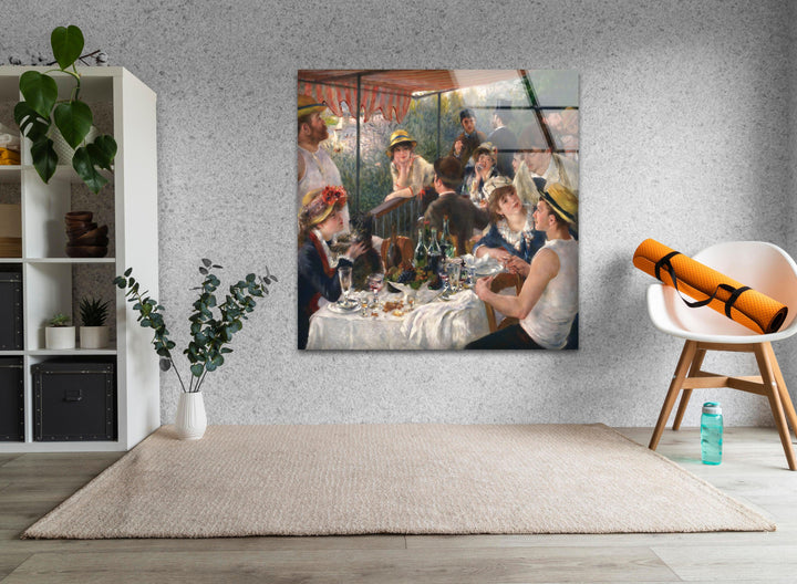 Luncheon of the Boating Party Pierre-Auguste Renoir Glass Wall Art picture on glass wall art, photos printed on glass
