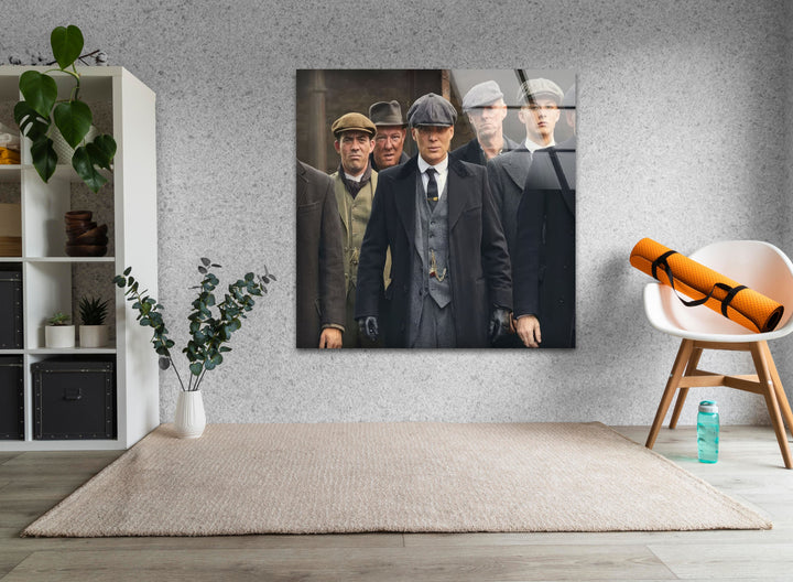 Peaky Blinders Gang Glass Wall Art glass art painting, glass art for the Wall
