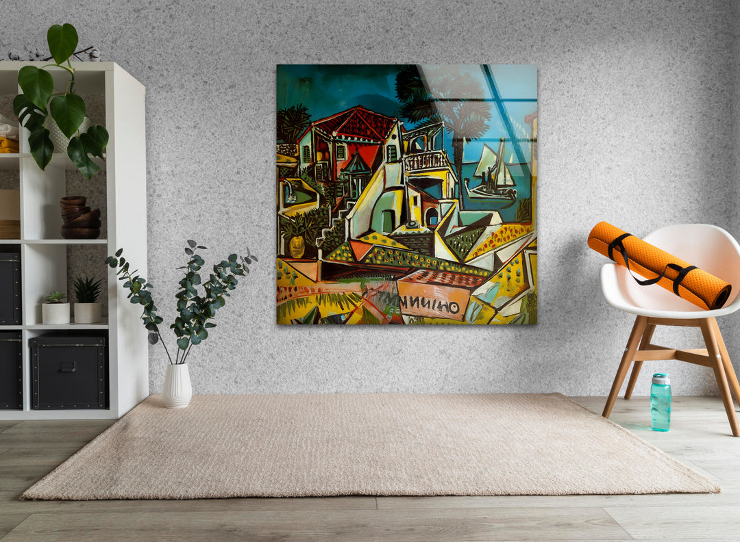 Mediterraa by Pablo Picasso Glass Wall Art