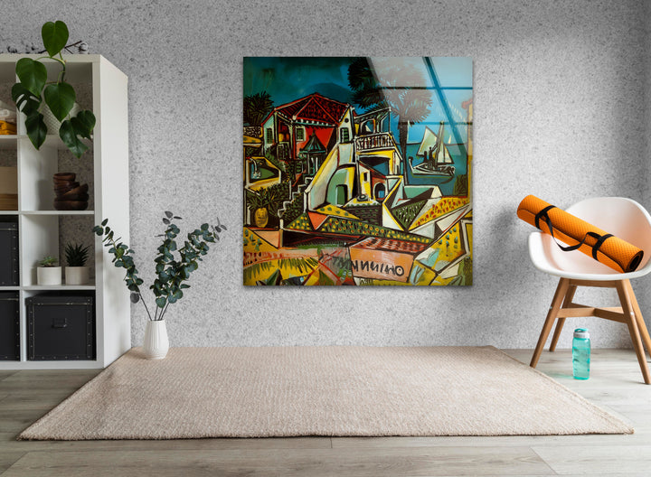 Mediterraa by Pablo Picasso Glass Wall Art