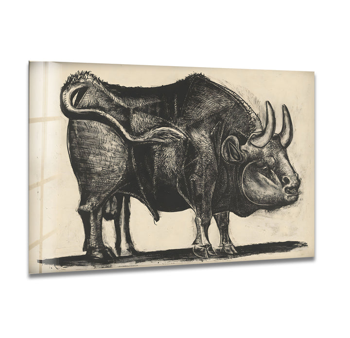 Stier von Pablo Picasso – Glaswandkunst