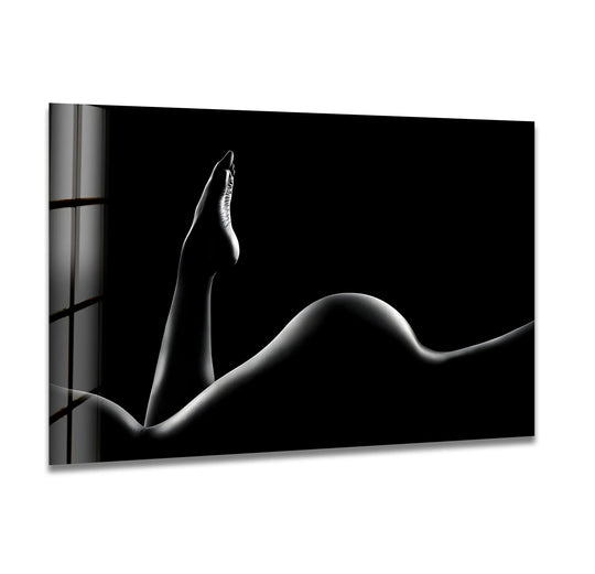 Striking nude artwork blending erotic paintings and sexy glass designs
