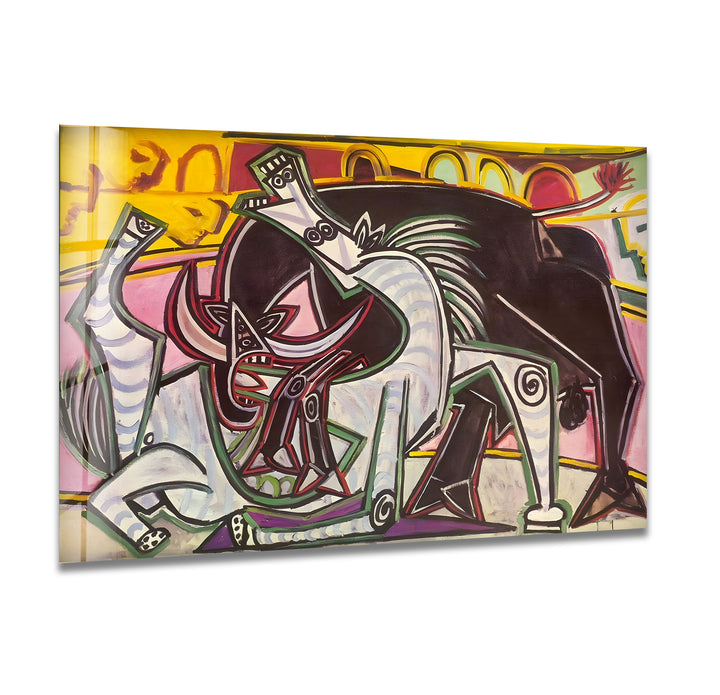 Stierkampf Pablo Picasso Glaswandkunst