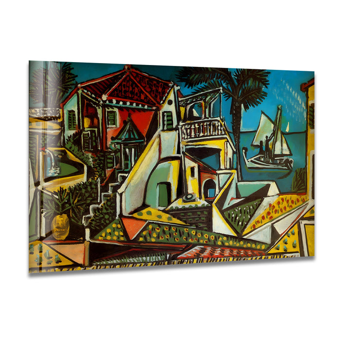 Mediterraa by Pablo Picasso Glass Wall Art