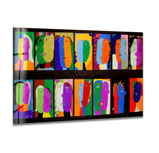 Colorful Art Pablo Picasso Glass Wall Art - MyPhotoStation
