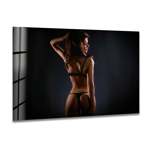 Sophisticated erotic artwork blending nude art and modern design
