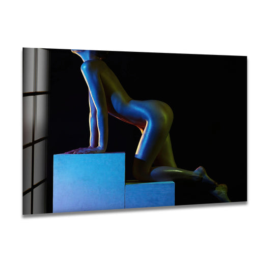 Striking pornographic art and sexy drawings reimagined for glass decor
