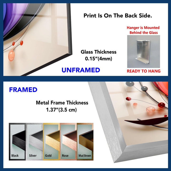 Modern Abstract Art Glass Wall Art