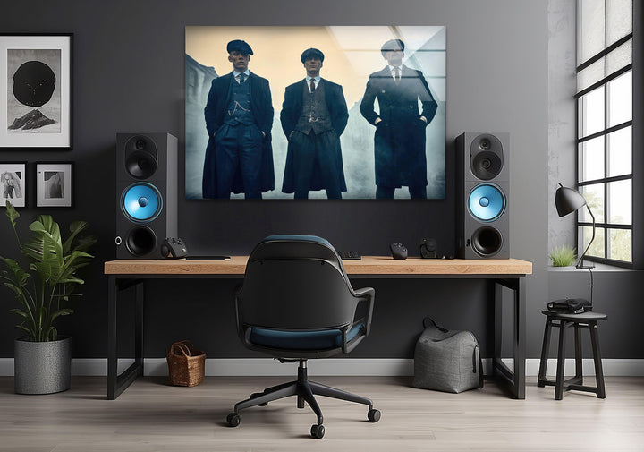 Peaky Blinders Glass Wall Art custom glass pictures, glass art prints

