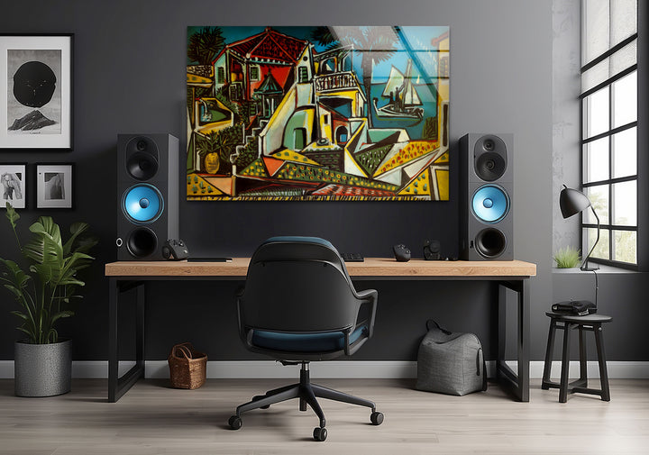 Mediterraa by Pablo Picasso Glass Wall Art