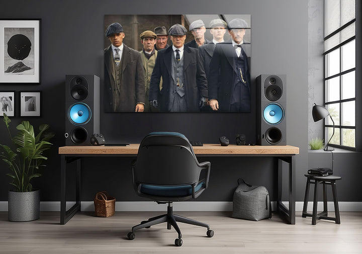 Peaky Blinders Gang Glass Wall Art Glass Printing Wall Art, Print photos on glass
