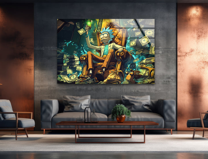 Rich Rick Sanchez Glass Wall Art glass art painting, glass art for the Wall
