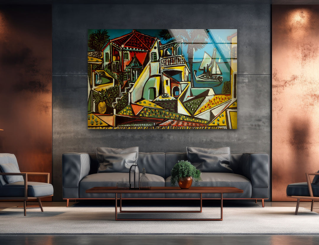 Mediterraa by Pablo Picasso Glass Wall Art