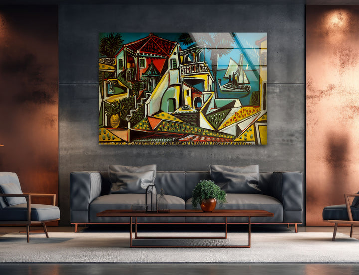 Mediterraa by Pablo Picasso Glass Wall Art