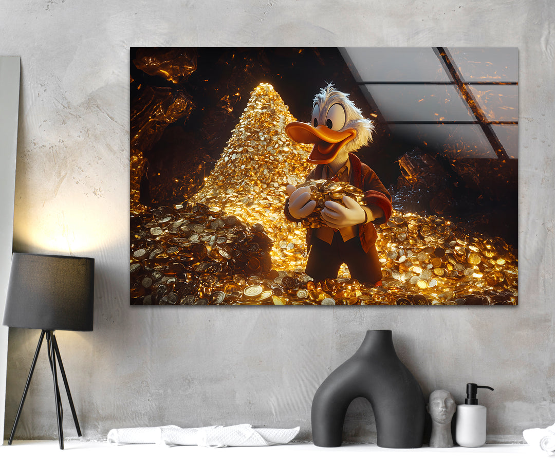 Mcduck in Treasure Glass Wall Art Glass Printing Wall Art, Print photos on glass

