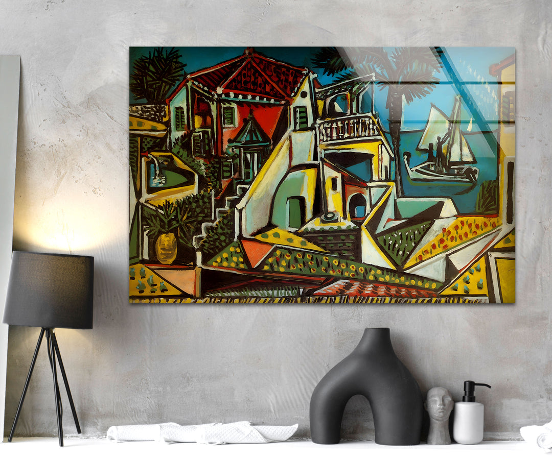 Mediterraa by Pablo Picasso Glass Wall Art