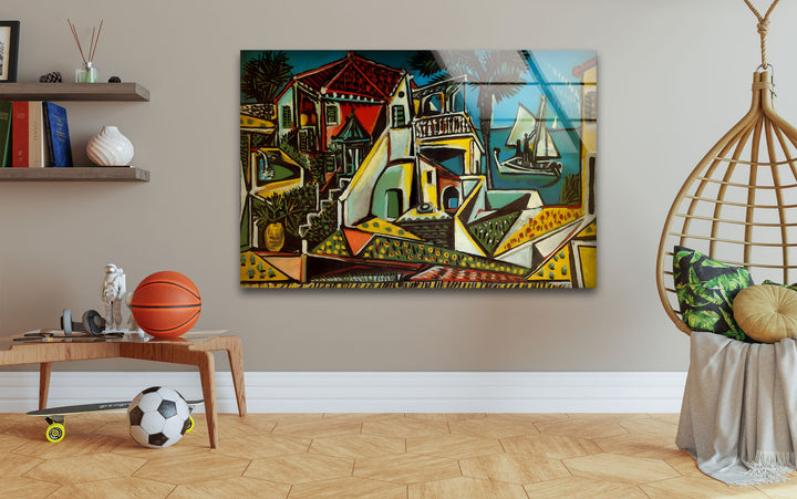 Mediterraa by Pablo Picasso Glass Wall Art