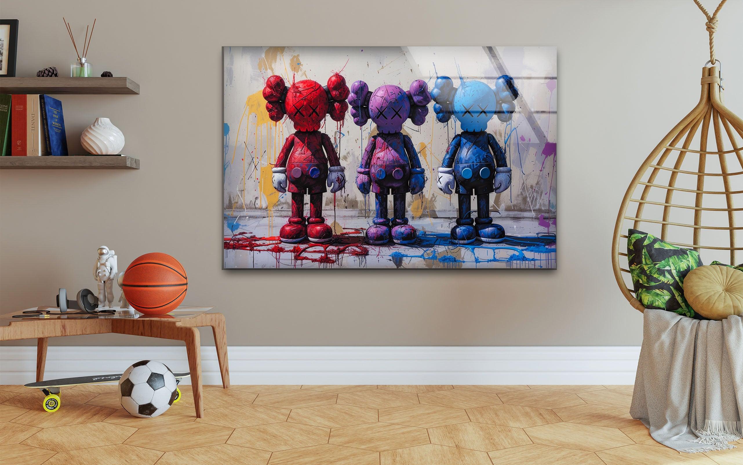 Bold Kaws Street Art Wall Decor – Iconic Glass Art – MyPhotoStation
