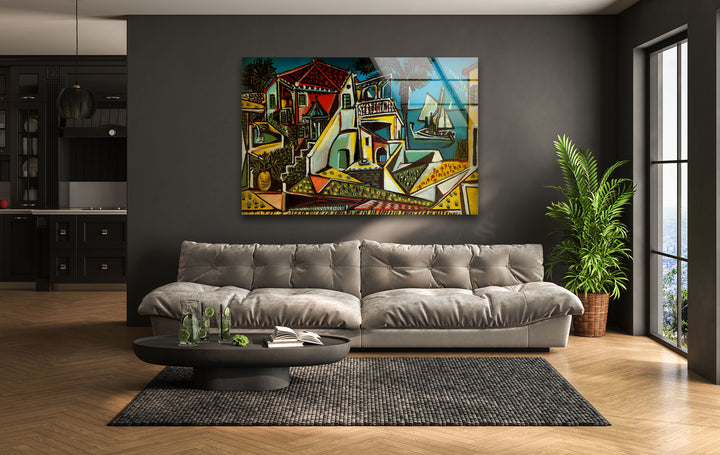 Mediterraa by Pablo Picasso Glass Wall Art