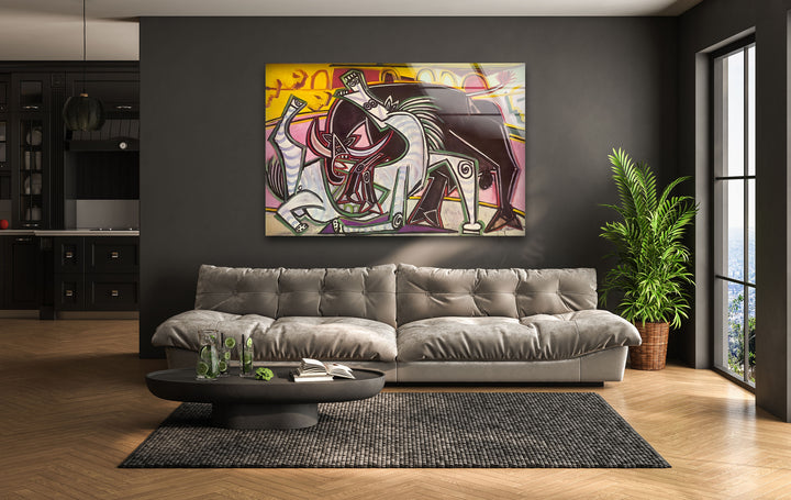 Stierkampf Pablo Picasso Glaswandkunst