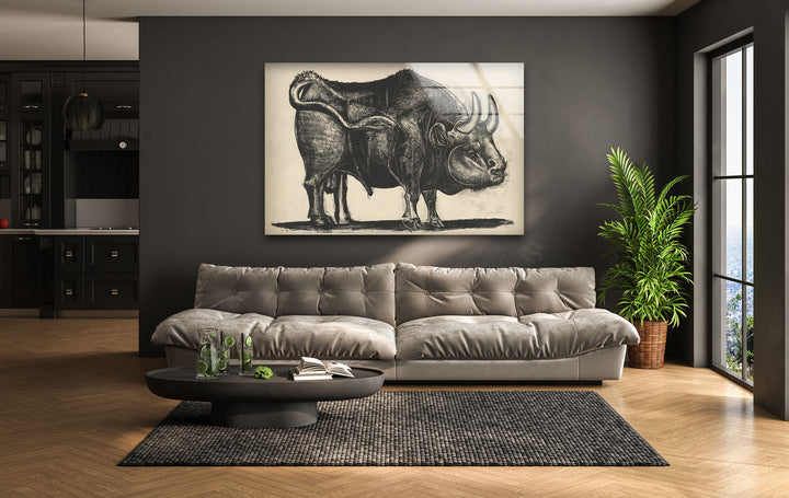 Stier von Pablo Picasso – Glaswandkunst