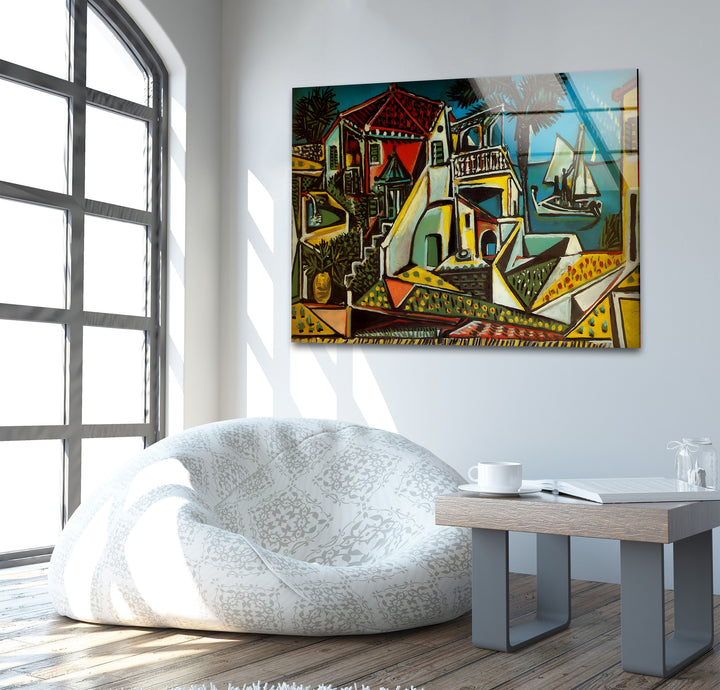 Mediterraa by Pablo Picasso Glass Wall Art