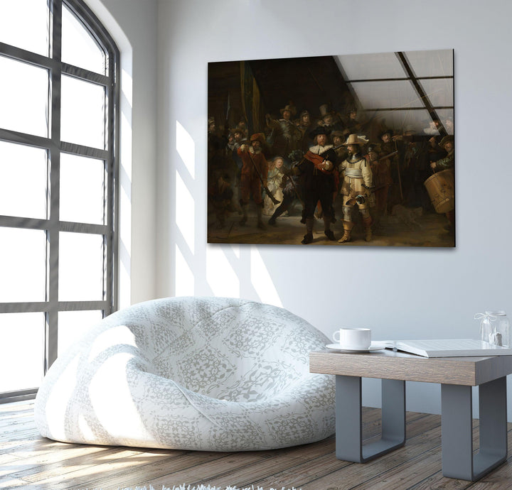 The Night Watch Rembrandt Glass Wall Art glass art painting, glass art for the Wall
