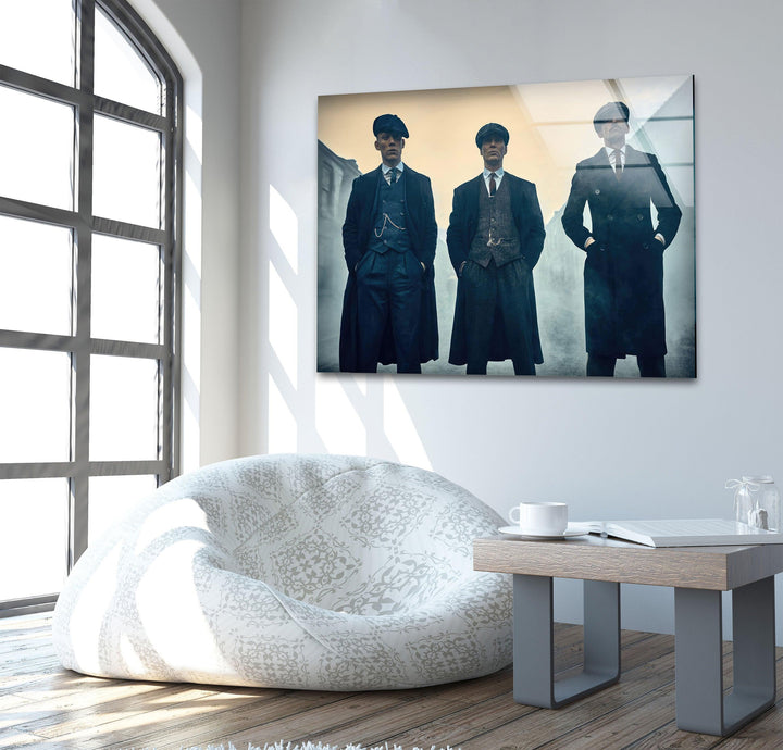 Peaky Blinders Glass Wall Art picture on glass wall art, photos printed on glass
