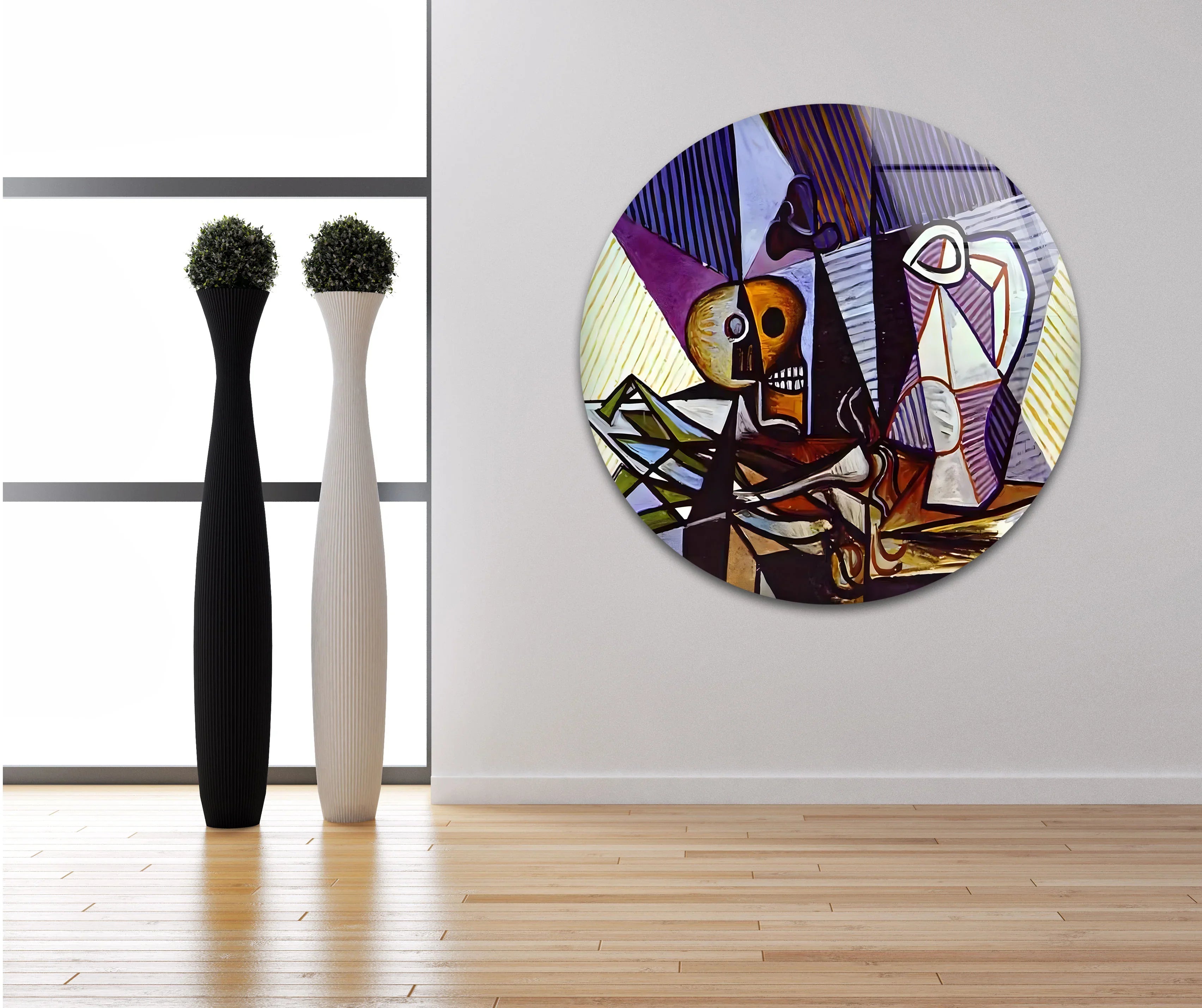 Vintage Pablo Picasso Art Painting – Skull and Guitar Wall Art