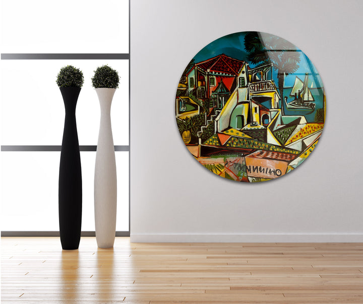 Mediterraa by Pablo Picasso Glass Wall Art