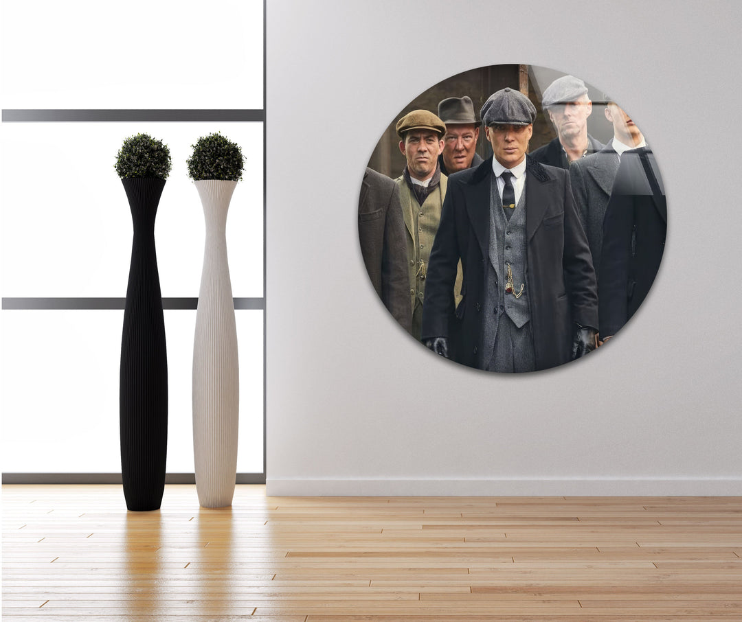 Peaky Blinders Gang Glass Wall Art photo print on glass, prints on glass wall art
