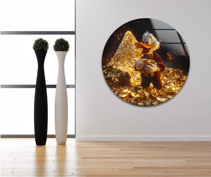 Mcduck in Treasure Glass Wall Art photo print on glass, prints on glass wall art
