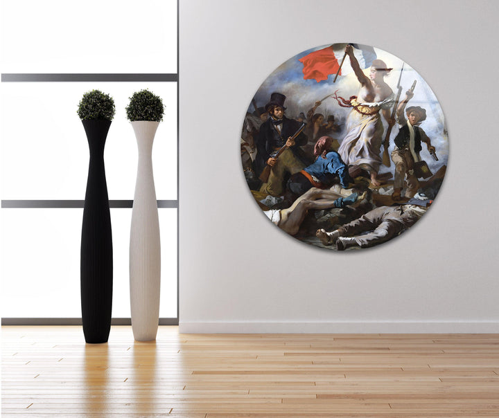 Liberty Leading the People Eugène Delacroix stained glass wall art, stained glass wall decor
