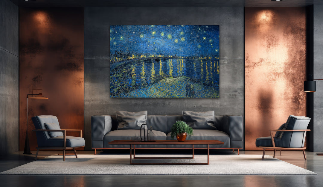 Van Gogh Starry Night Over the Rhône Glass Wall Art