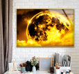 Galaxy Space Tempered Glass Wall Art