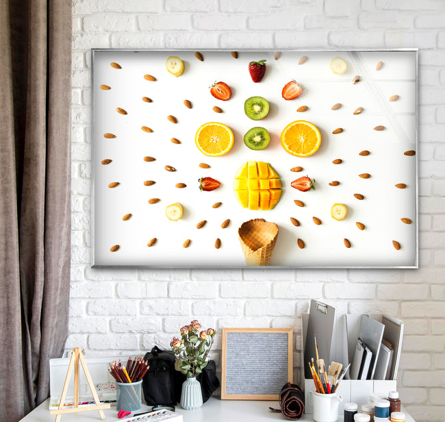 Colorful Fruits Tempered Glass Wall Art