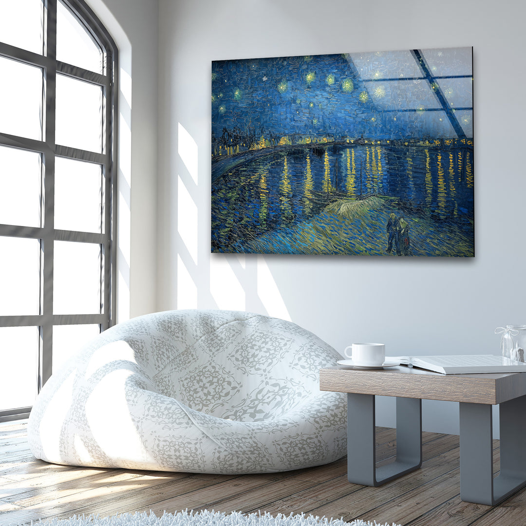 Van Gogh Starry Night Over the Rhône Glass Wall Art