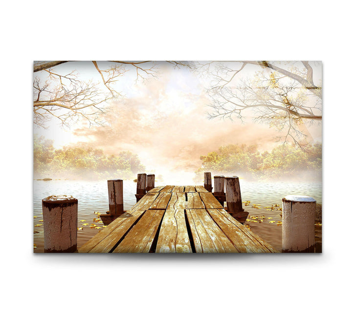 Golden Sunrise Over a Quiet Lake – A Peaceful Nature Print
