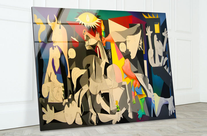 Guernico by Picasso Glass Wall Art photo print on glass, prints on glass wall art
