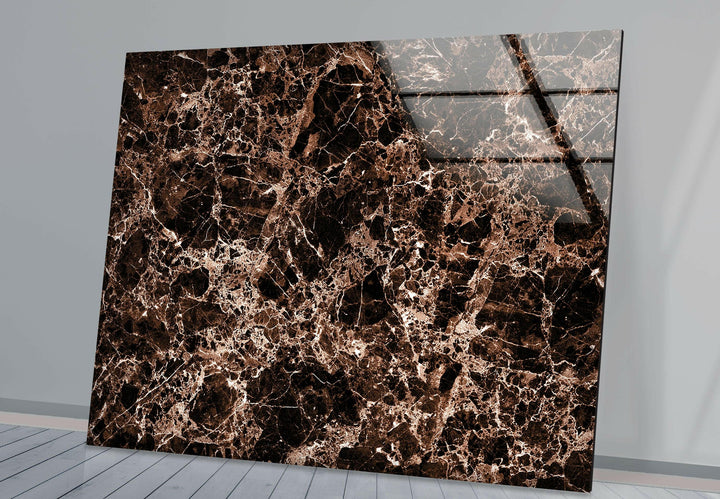 Copper & Black Marble Abstract Glass Wall Art art glass wall art, glass wall art pictures
