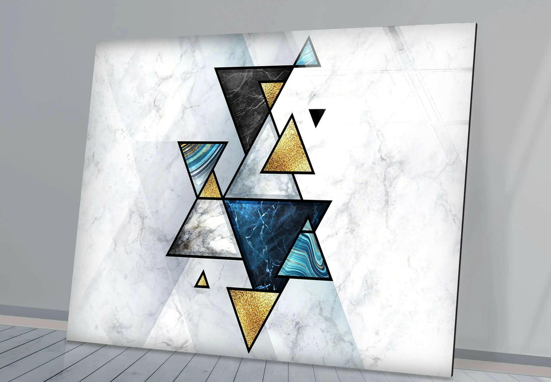 Geometric Abstract Marble Glass Wall Art large glass photo prints, glass wall photos
